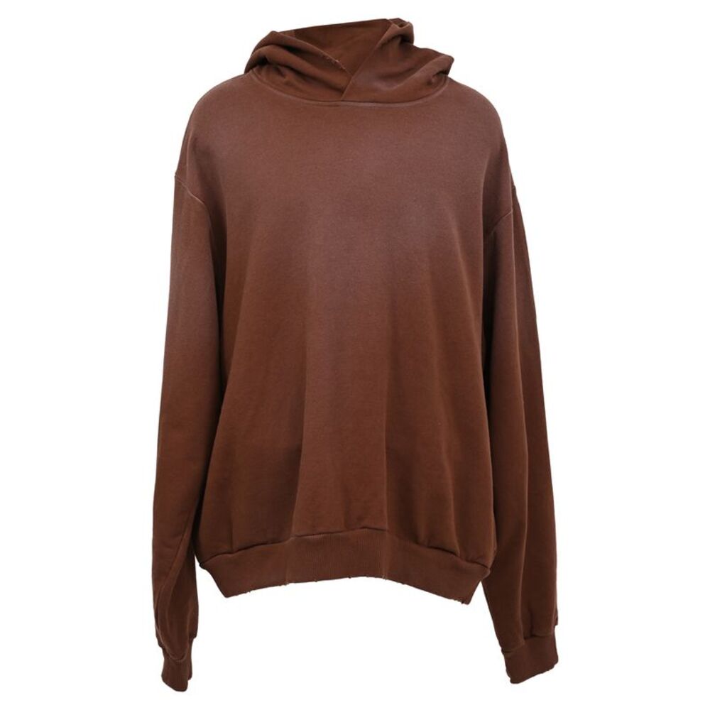 Acne Studios Crew Neck Hoodie in Brown Cotton